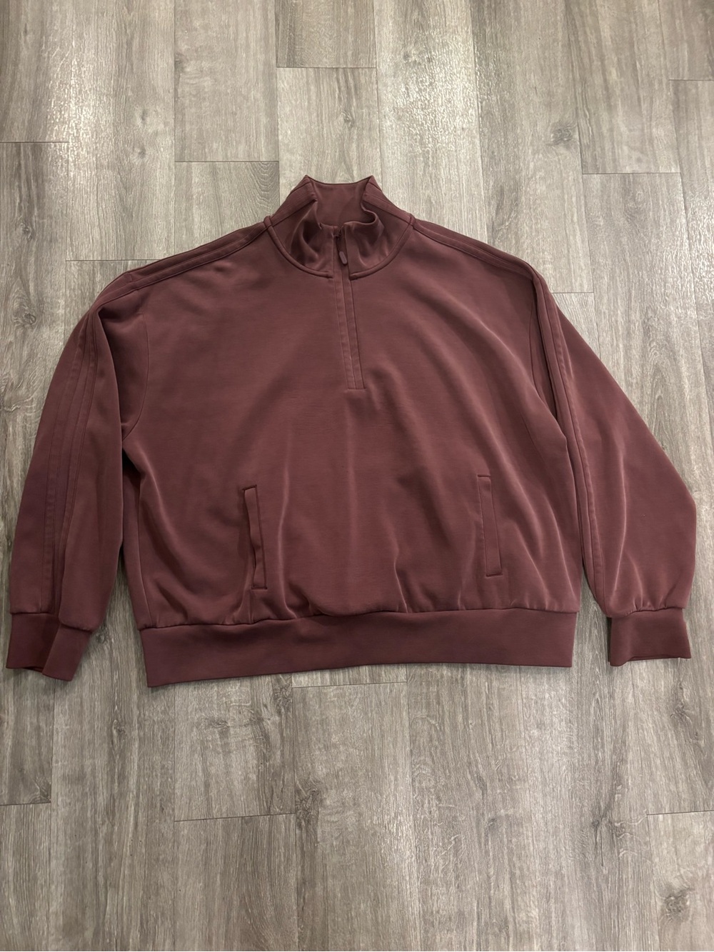 Quarter-Zip Pullover Sweatshirt - Burgundy